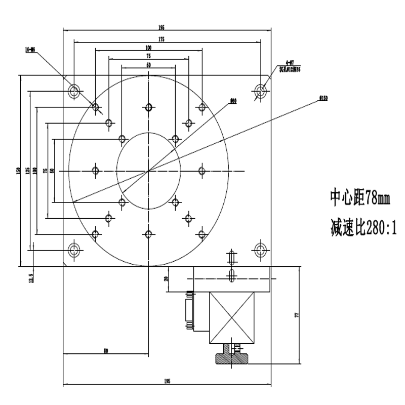 PX110-150 高精度電動旋轉(zhuǎn)臺 分度盤 旋轉(zhuǎn)臺 定制轉(zhuǎn)盤 位移臺