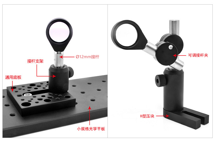 固定式透鏡安裝座光學鏡架鏡片夾持光具座固定環(huán)濾鏡座 PT-SD90