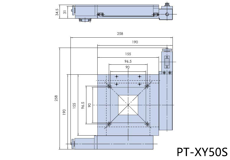 PT-XY50 電動(dòng)整體組合臺(tái) 雙軸電動(dòng)滑臺(tái) 電動(dòng)位移臺(tái) 平移臺(tái) 50行程