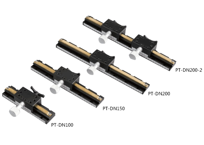 PT-DN100手動平移臺 X軸燕尾式導(dǎo)軌位移臺 單軸精密齒輪齒條滑臺
